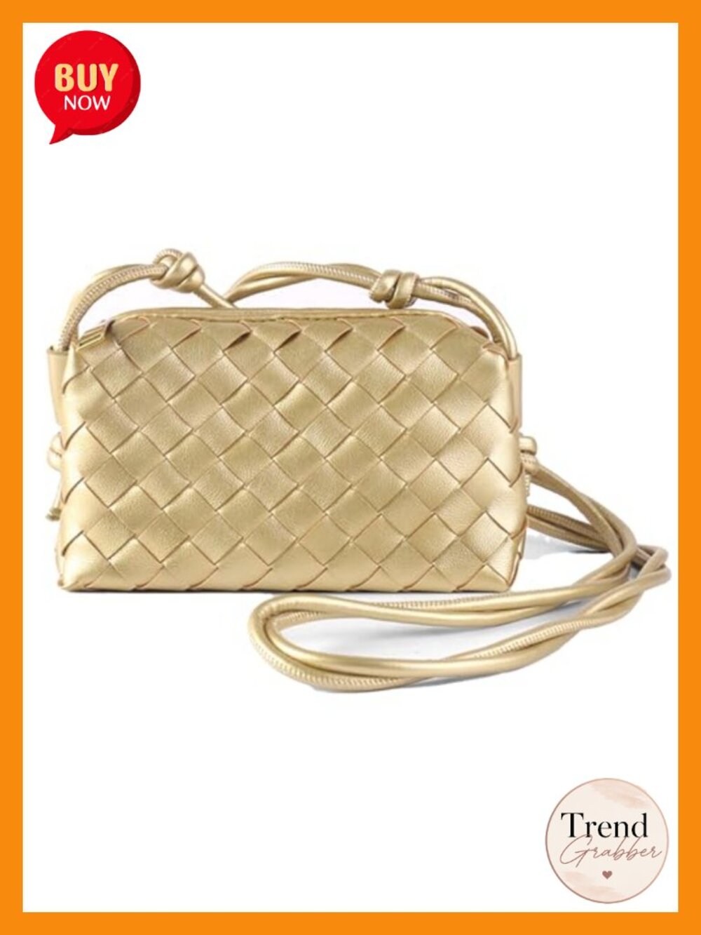 Small Woven Vegan Leather Crossbody Bag Purse Shoulderbag
